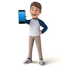 3D cartoon character fun teenager