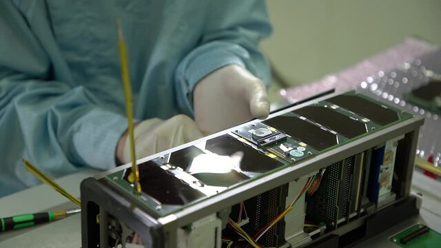 space microsatellite assembly and calibration process