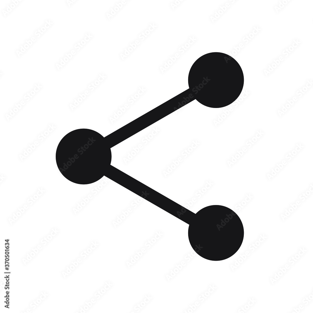 Poster share vector icon. link symbol. social media panel button. flat web and application sign. black silh