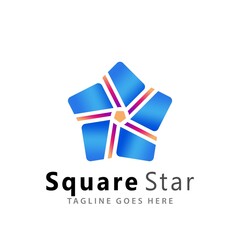 Abstract Square Star Logos Design Vector Illustration Template