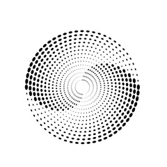 Halftone dots in circle form. round logo . vector dotted frame . design element