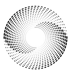 Halftone dots in circle form. round logo . vector dotted frame . design element