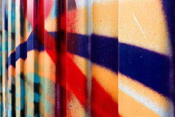 Details of graffitis painted on wall you can use as background for your design