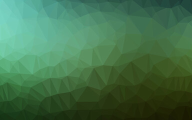 Dark Green vector abstract polygonal cover.