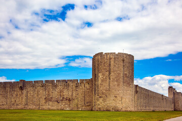 Fototapeta na wymiar The fully preserved city wall