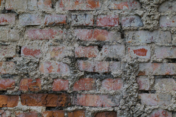 Brick wall. Old brick. A wall of stone.