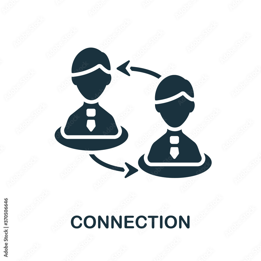 Poster connection icon. simple element from business recruitment collection. creative connection icon for w