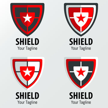 Simple Shield Logo Design Vector Set II