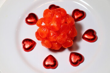 red currants on a plate