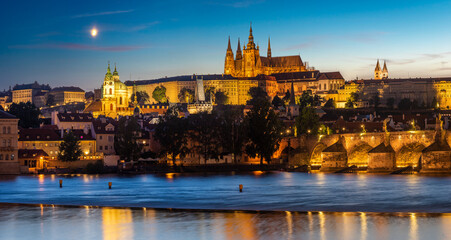 Fototapeta na wymiar Hradcany during blue hour Prague, Czech Republic. 