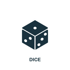Dice icon. Simple element from casino collection. Creative Dice icon for web design, templates, infographics and more