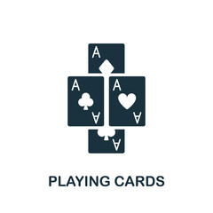 Playing Cards icon. Simple element from casino collection. Creative Playing Cards icon for web design, templates, infographics and more