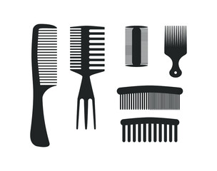 Hair comb set. Comb icon.  Comb vector design.  - obrazy, fototapety, plakaty