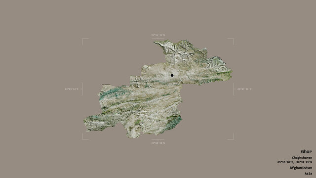 Ghor - Afghanistan. Bounding box. Satellite