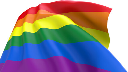 LGBT Flag Texture Hires. LGBT flag or Rainbow pride flag include of Lesbian, gay, bisexual, and transgender flag of LGBT organization. Equality Concept. 3D Illustration