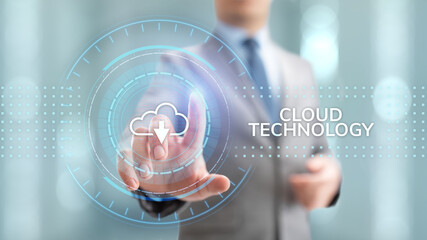 Cloud technology computing networking data storage internet concept.