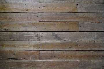 Obraz premium Old brown wooden wall background texture close up
