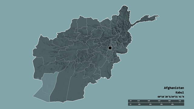 Location of Nimruz, province of Afghanistan,. Administrative