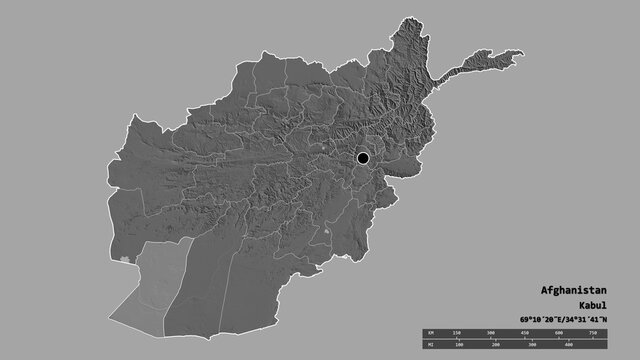 Location of Nimruz, province of Afghanistan,. Bilevel