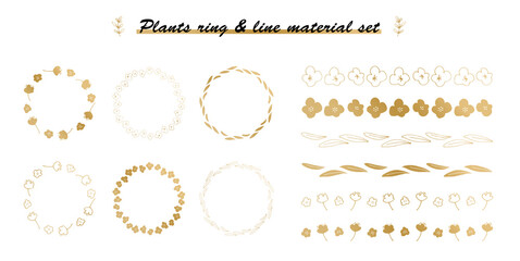 植物の素材セット（リング・ライン）