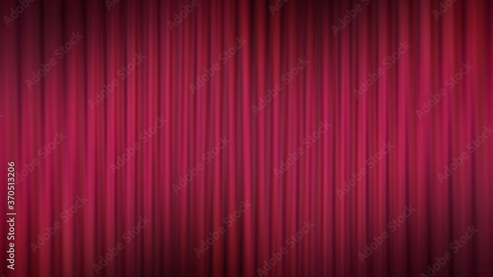 Poster abstract 3d rendering seamless looping background movie theater or cinema red curtain animation. 4k 