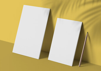 Realistic book cover mockup template