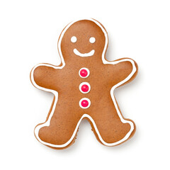 Lebkuchenmann mit Zuckerguss Dekoration für Weihnachten