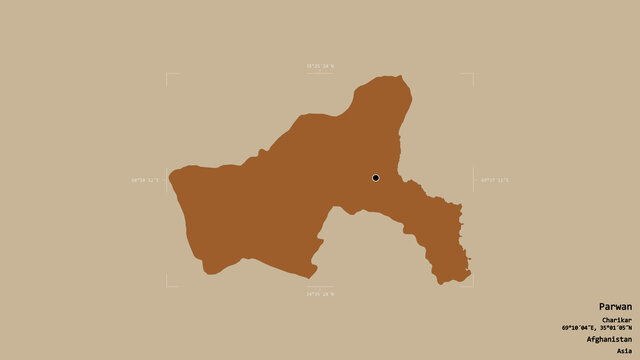 Parwan - Afghanistan. Bounding box. Pattern