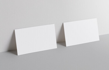 Minimal business card mockup on white background