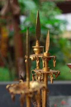 pikes or spear or pheon in india used in temples for religious purposes