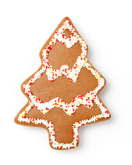 Lebkuchenbaum mit Zuckerguss Dekoration für Weihnachten