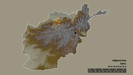 Location of Sar-e-Pol, province of Afghanistan,. Relief