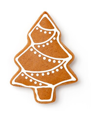 Lebkuchenbaum mit Zuckerguss Dekoration für Weihnachten