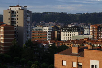 Urban view in the town of Bilbao
