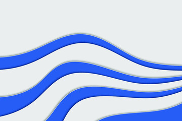 Abstract curved wave template for your design. Vector illustration with curves lines. Wavy paper cut background.