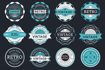 Collection sale labels. Stickers premium quality flat style for social media ads and banners, website badges, marketing, labels and stickers for online shopping templates. Vector illustration.