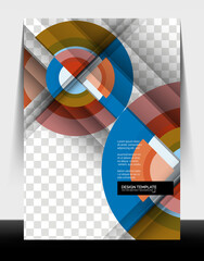 Obraz na płótnie Canvas Circle design a4 flyer print template, annual report design