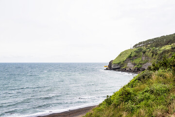 The beautiful seascape hill and rock.