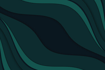 Abstract curved wave template for your design. Vector illustration with curves lines. Wavy paper cut background.