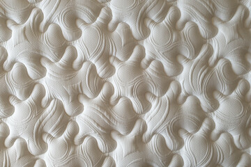 Close up brand new clean spring mattress surface