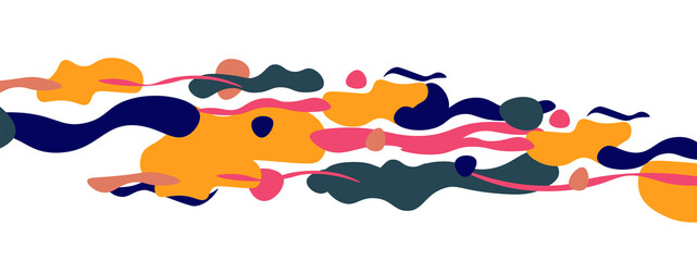 Trendy liquid style shapes abstract design, dynamic vector background for placards, brochures, posters, web landing pages, covers or banners