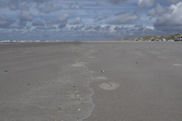 footprints on the beach