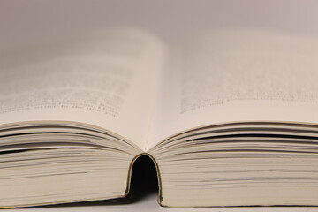 close up of an opened book
