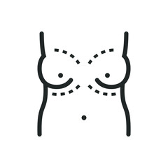 Obraz premium Breast augmentation icon