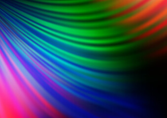 Dark Multicolor, Rainbow vector pattern with bubble shapes.