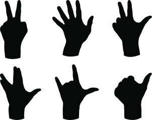 set of hand gestures