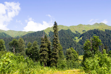 Mountains landscape and view in Svaneti, Georgia