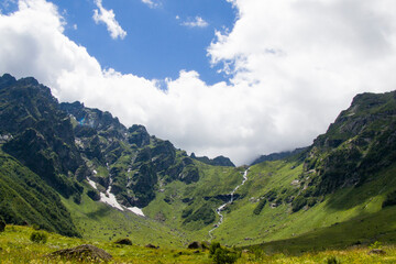 Fototapeta premium Mountains landscape and view in Svaneti, Georgia