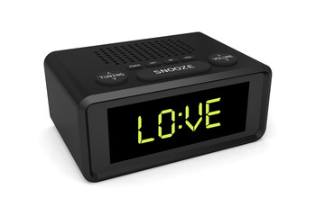 clock alarm radio wake love