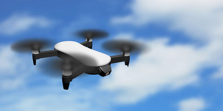 drone quadrocopter flight uav 3D